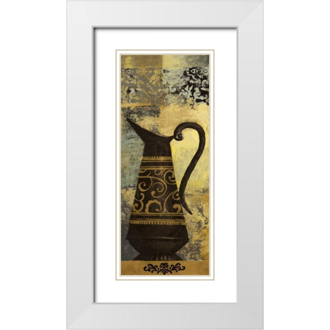 Vintage Vessel I White Modern Wood Framed Art Print with Double Matting by Marcon, Michael