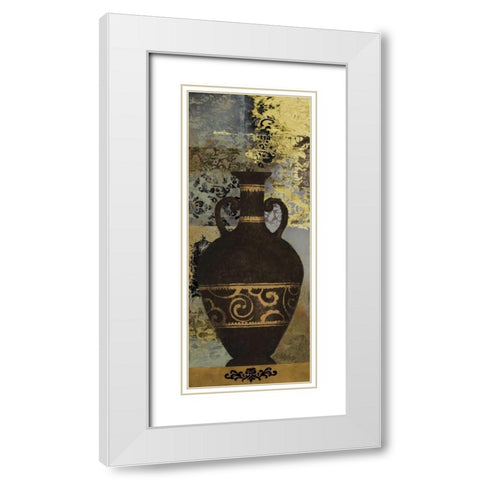 Vintage Vessel II White Modern Wood Framed Art Print with Double Matting by Marcon, Michael