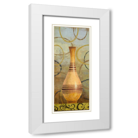 Symphony I White Modern Wood Framed Art Print with Double Matting by Marcon, Michael