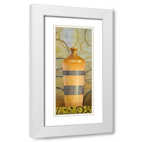 Symphony II White Modern Wood Framed Art Print with Double Matting by Marcon, Michael