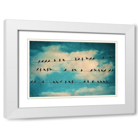 Together Again White Modern Wood Framed Art Print with Double Matting by Peck, Gail