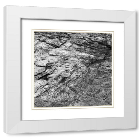 Rock Wall II White Modern Wood Framed Art Print with Double Matting by Rodriguez, Jairo