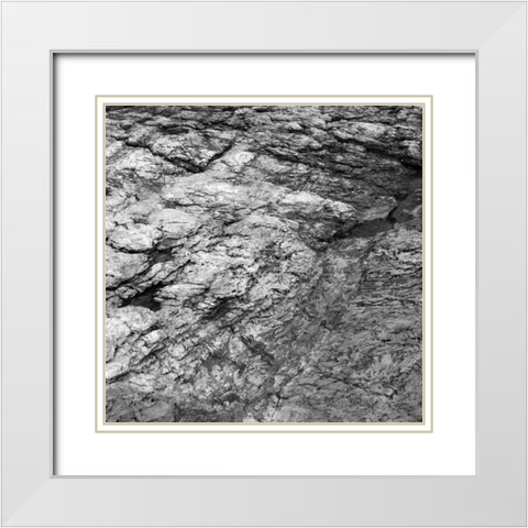 Rock Wall II White Modern Wood Framed Art Print with Double Matting by Rodriguez, Jairo