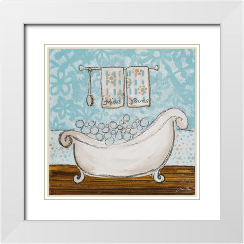Yours and Mine I White Modern Wood Framed Art Print with Double Matting by Ritter, Gina