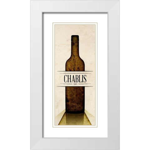 Vintage Wines II White Modern Wood Framed Art Print with Double Matting by SD Graphics Studio