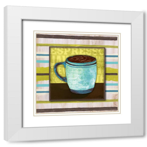Morning Brew I White Modern Wood Framed Art Print with Double Matting by Medley, Elizabeth