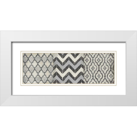 Black and White Modele Panel II White Modern Wood Framed Art Print with Double Matting by Medley, Elizabeth