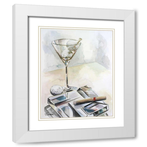Golftini White Modern Wood Framed Art Print with Double Matting by French-Roussia, Heather A.