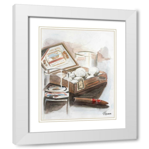 Box of Golf Balls White Modern Wood Framed Art Print with Double Matting by French-Roussia, Heather A.