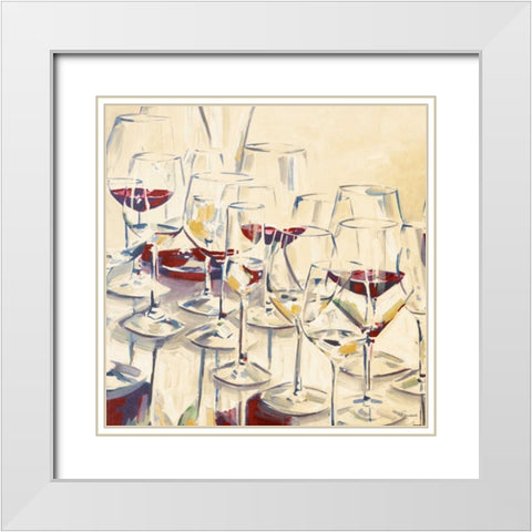 A Warm Toast I White Modern Wood Framed Art Print with Double Matting by French-Roussia, Heather A.