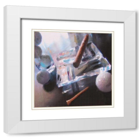 After Golf I White Modern Wood Framed Art Print with Double Matting by French-Roussia, Heather
