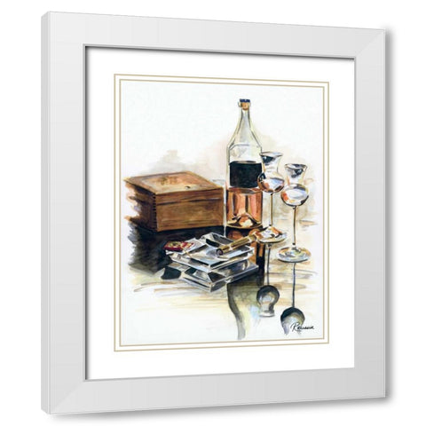 A Good Night White Modern Wood Framed Art Print with Double Matting by French-Roussia, Heather