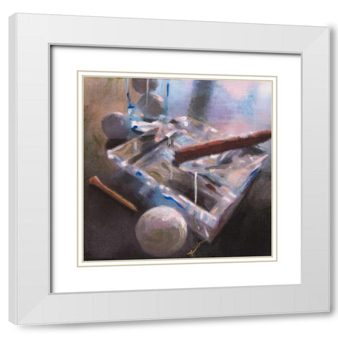 After Golf II White Modern Wood Framed Art Print with Double Matting by French-Roussia, Heather