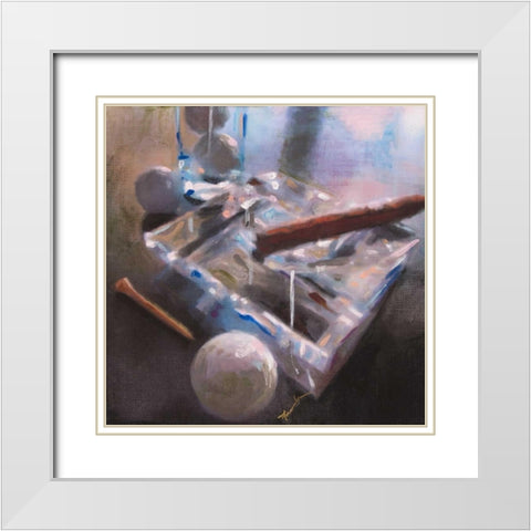 After Golf II White Modern Wood Framed Art Print with Double Matting by French-Roussia, Heather