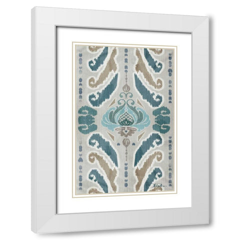 A Touch of Flourish I White Modern Wood Framed Art Print with Double Matting by Pinto, Patricia