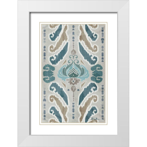 A Touch of Flourish I White Modern Wood Framed Art Print with Double Matting by Pinto, Patricia