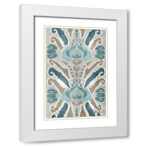 A Touch of Flourish II White Modern Wood Framed Art Print with Double Matting by Pinto, Patricia