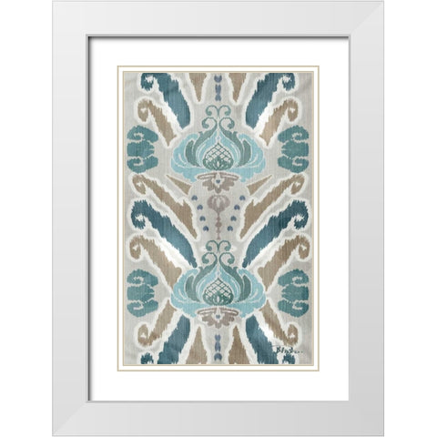 A Touch of Flourish II White Modern Wood Framed Art Print with Double Matting by Pinto, Patricia