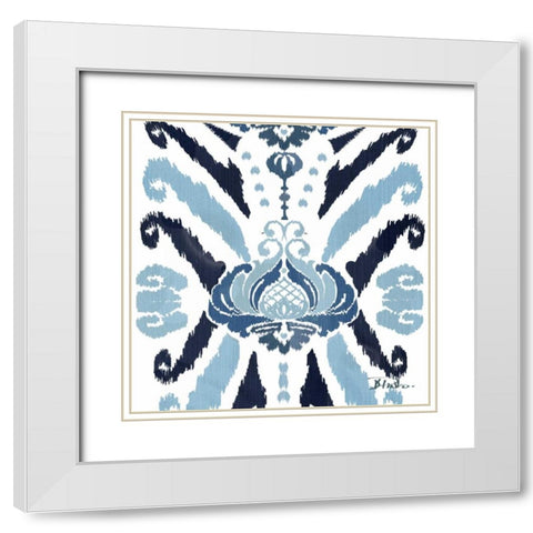 Flourish Square III White Modern Wood Framed Art Print with Double Matting by Pinto, Patricia