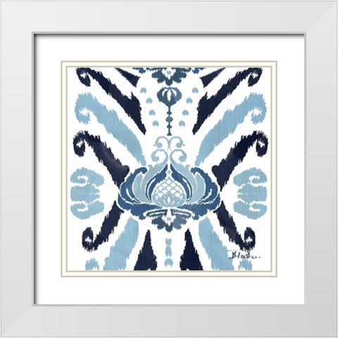 Flourish Square III White Modern Wood Framed Art Print with Double Matting by Pinto, Patricia