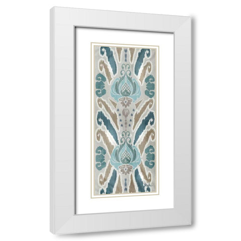A Touch of Flourish II White Modern Wood Framed Art Print with Double Matting by Pinto, Patricia