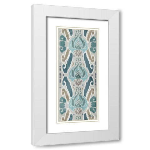 A Touch of Flourish III White Modern Wood Framed Art Print with Double Matting by Pinto, Patricia