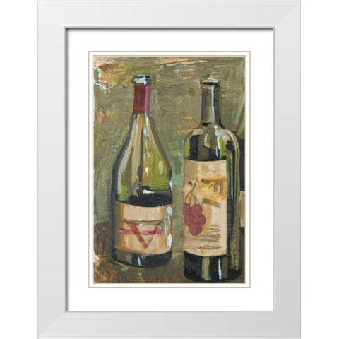 Vino I White Modern Wood Framed Art Print with Double Matting by French-Roussia, Heather