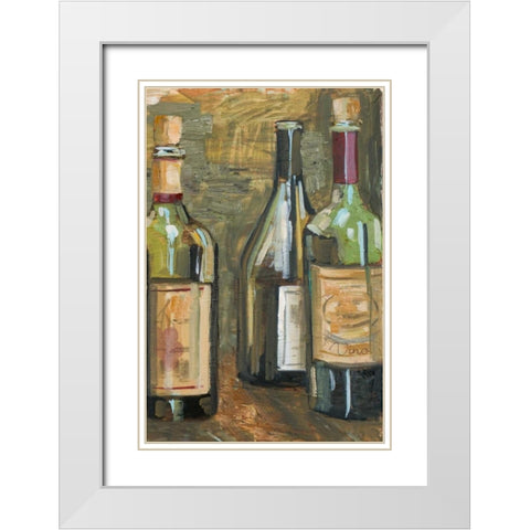 Vino II White Modern Wood Framed Art Print with Double Matting by French-Roussia, Heather