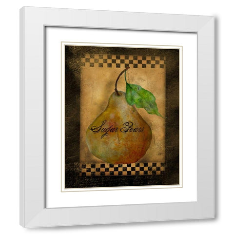 Sugar Pears White Modern Wood Framed Art Print with Double Matting by Albert, Beth