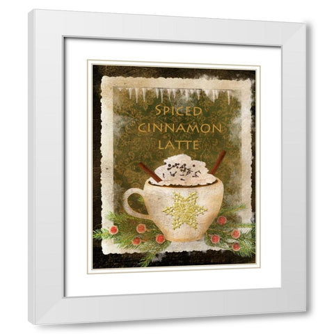 Spiced Cinnamon Latte White Modern Wood Framed Art Print with Double Matting by Albert, Beth