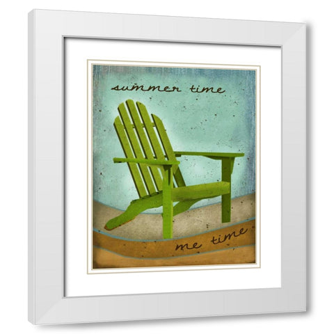 Summertime White Modern Wood Framed Art Print with Double Matting by Albert, Beth