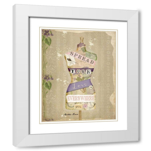 Spread Your Love White Modern Wood Framed Art Print with Double Matting by Albert, Beth