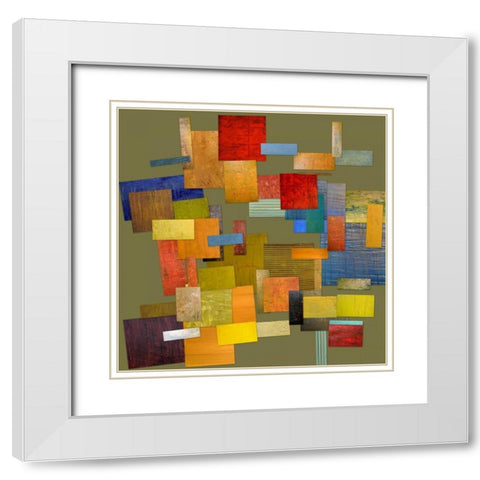 Scrambled eggs II White Modern Wood Framed Art Print with Double Matting by Calkins, Michelle