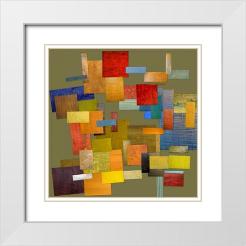 Scrambled eggs II White Modern Wood Framed Art Print with Double Matting by Calkins, Michelle