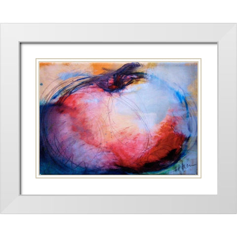 Apple White Modern Wood Framed Art Print with Double Matting by Hoffman, Kate