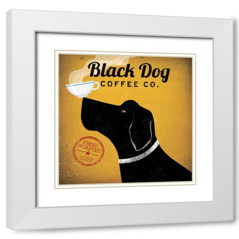 Black Dog Coffee Co White Modern Wood Framed Art Print with Double Matting by Fowler, Ryan