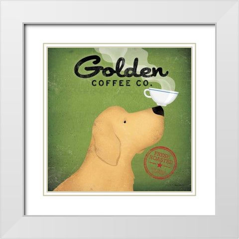 Golden Coffee Co White Modern Wood Framed Art Print with Double Matting by Fowler, Ryan