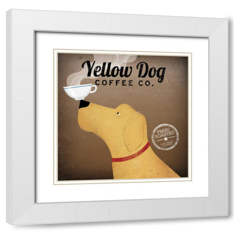 Yellow Dog Coffee Co White Modern Wood Framed Art Print with Double Matting by Fowler, Ryan
