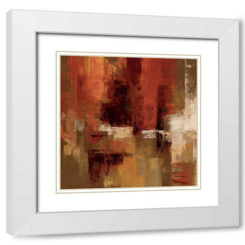 Castanets Square I White Modern Wood Framed Art Print with Double Matting by Vassileva, Silvia
