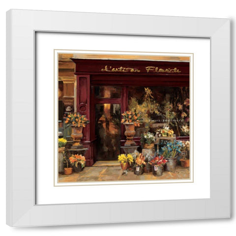 Parisian Shoppe I White Modern Wood Framed Art Print with Double Matting by Hageman, Marilyn