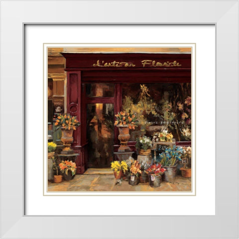 Parisian Shoppe I White Modern Wood Framed Art Print with Double Matting by Hageman, Marilyn