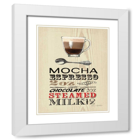 Mocha White Modern Wood Framed Art Print with Double Matting by Fabiano, Marco