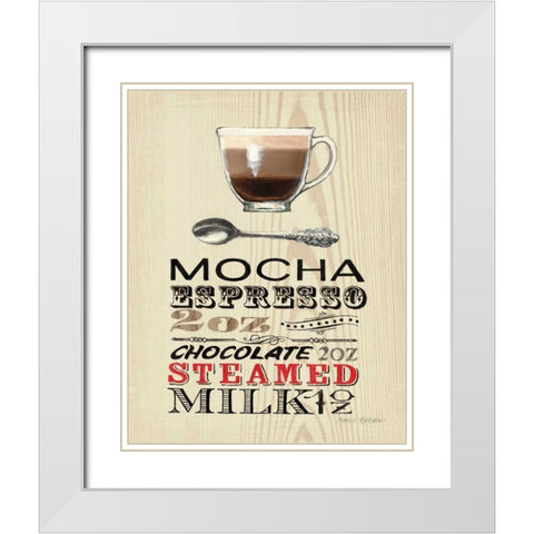 Mocha White Modern Wood Framed Art Print with Double Matting by Fabiano, Marco