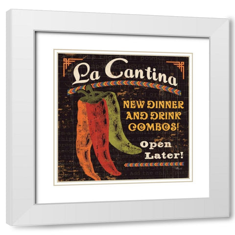 Tex Mex II White Modern Wood Framed Art Print with Double Matting by Pela Studio