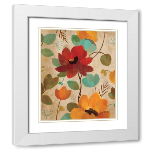 Vibrant Embroidery II White Modern Wood Framed Art Print with Double Matting by Vassileva, Silvia