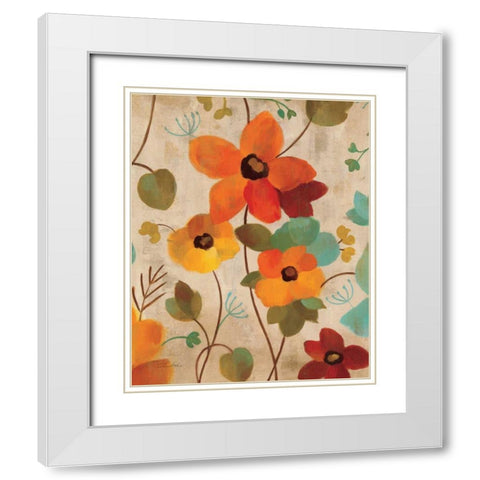 Vibrant Embroidery III White Modern Wood Framed Art Print with Double Matting by Vassileva, Silvia