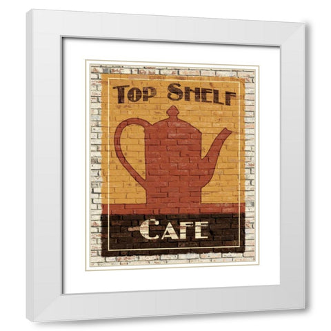 Top Shelf Cafe White Modern Wood Framed Art Print with Double Matting by Tillmon, Avery