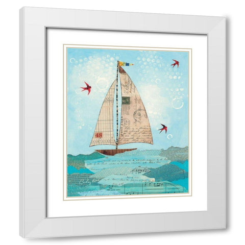 Coastal Notes I White Modern Wood Framed Art Print with Double Matting by Prahl, Courtney