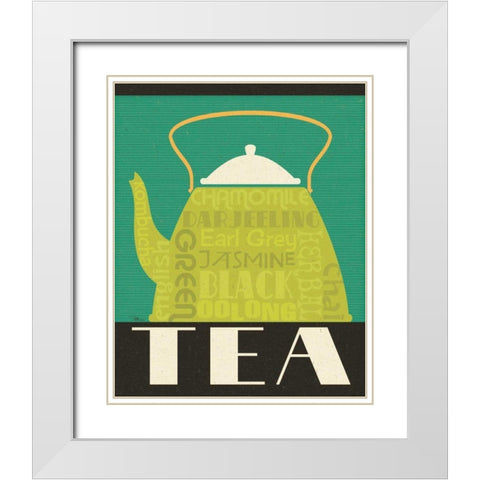 Kitchen It! IV White Modern Wood Framed Art Print with Double Matting by Pela Studio