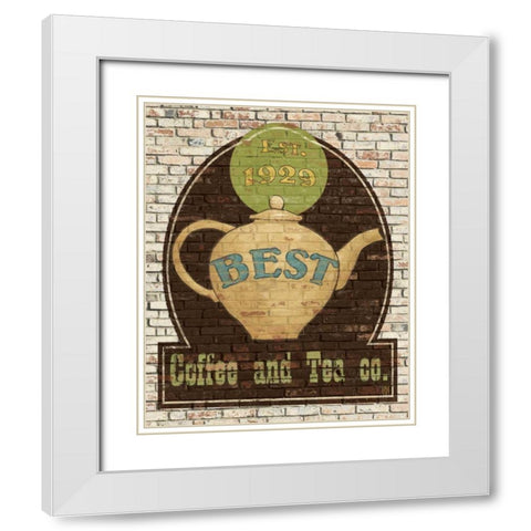 Best Coffee and Tea White Modern Wood Framed Art Print with Double Matting by Tillmon, Avery